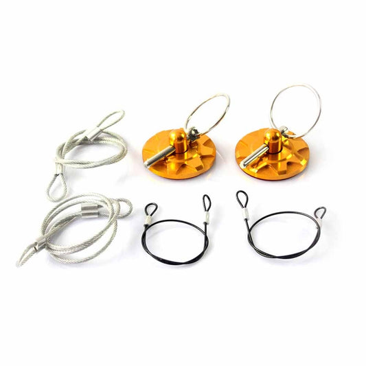 XH-6049 Car Universal Modified Racing Punch-free Aluminum Engine Hood Lock Cover(Gold) by buy2fix