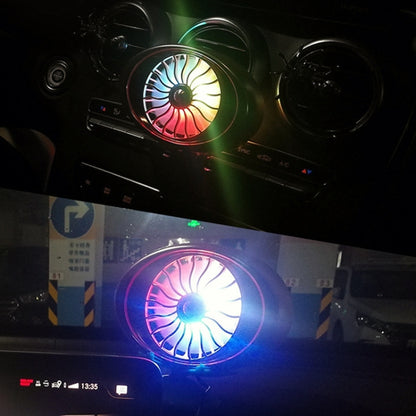Car Vent Fan Multi-function USB Interface LED Lamp Portable Fan by buy2fix