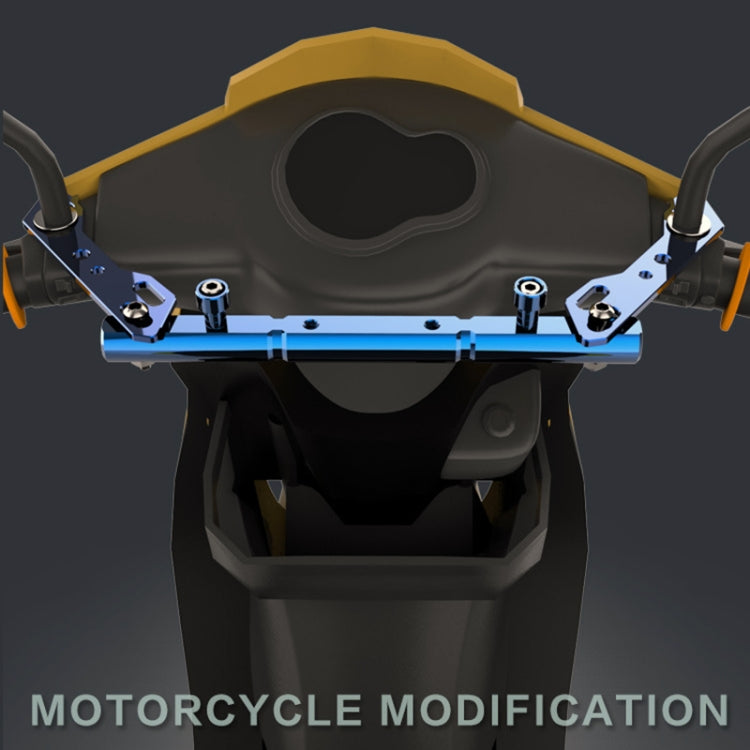 Motorcycle Modified GPS Navigation Mobile Phone Bracket Balance Bar Fixed for Kymco Downtown 300i 350i (Black) by buy2fix