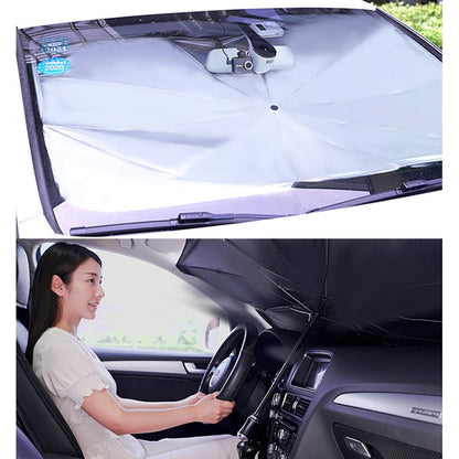 Car Retractable Sunshade Sunscreen Heat Insulation Front Windshield Sunshade, Small Size by buy2fix