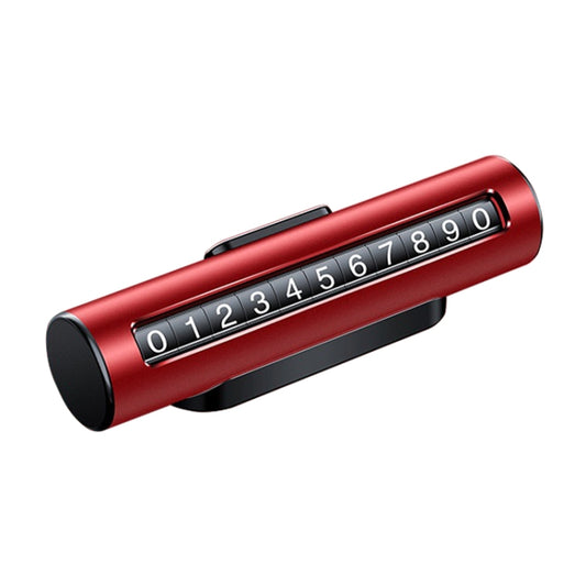 Car Metal Roller Creative Temporary Parking Card Parking Number Card (Red) by buy2fix