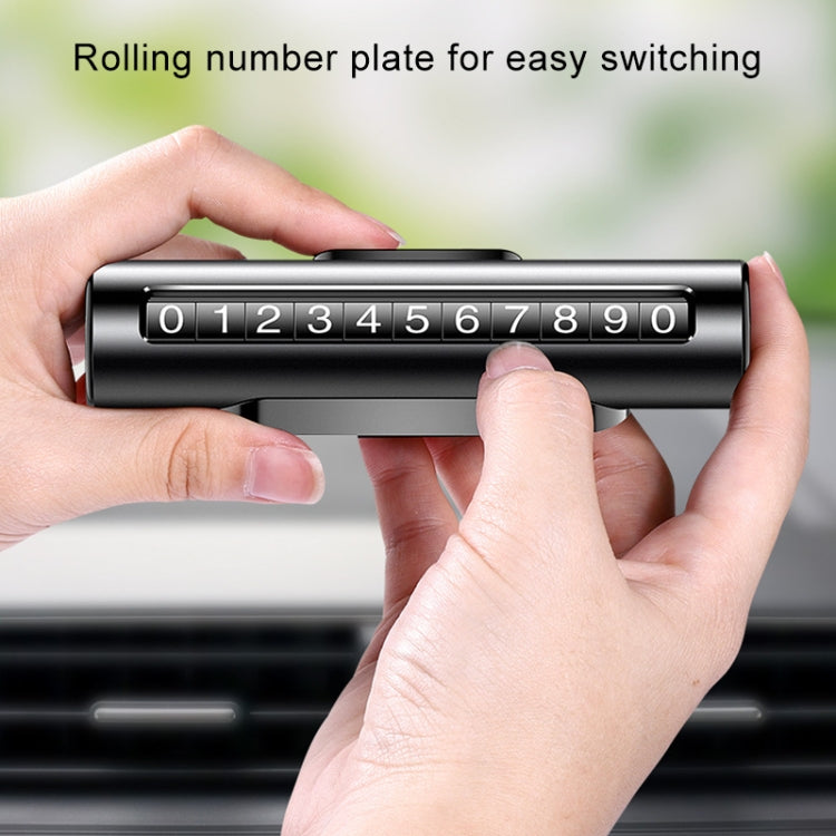 Car Metal Roller Creative Temporary Parking Card Parking Number Card (Red) by buy2fix
