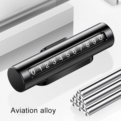 Car Metal Roller Creative Temporary Parking Card Parking Number Card (Silver Grey) by buy2fix