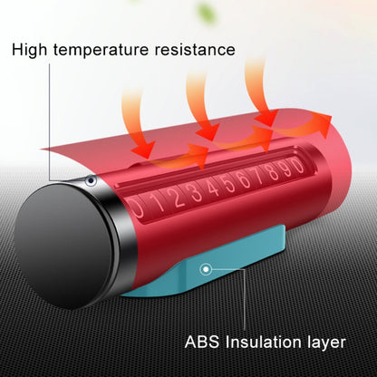 Car Metal Roller Creative Temporary Parking Card Parking Number Card (Silver) by buy2fix