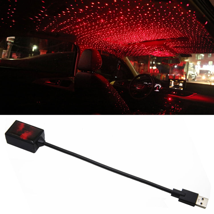 5V 0.1W IPX4 Car Rotating Star Lights Starry Sky Atmosphere Lamp (Red Light) by buy2fix