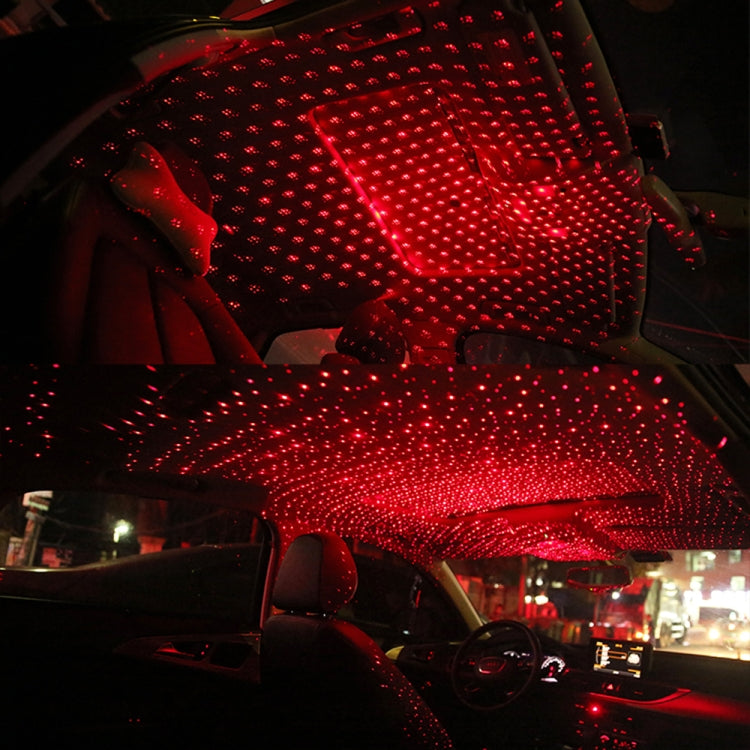5V 0.1W IPX4 Car Rotating Star Lights Starry Sky Atmosphere Lamp (Red Light) by buy2fix