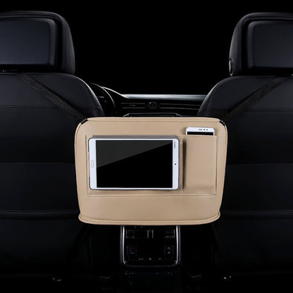 Car Front Seat Hanging Bag Mobile Phone Storage Bag (Beige) by buy2fix