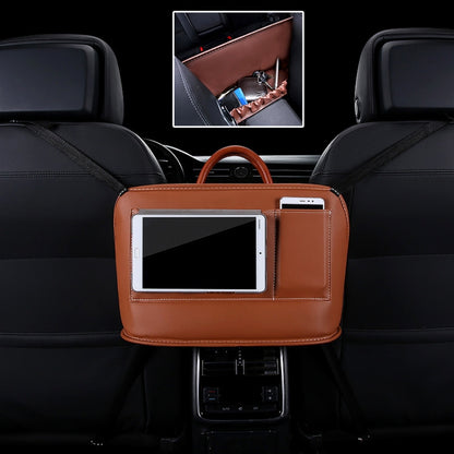 Car Front Seat Hanging Bag Mobile Phone Storage Bag (Brown) by buy2fix