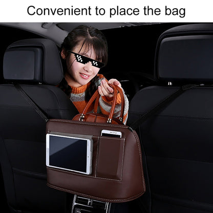 Car Front Seat Hanging Bag Mobile Phone Storage Bag (Brown) by buy2fix