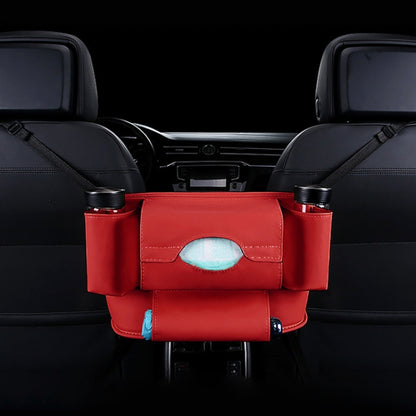 Car Front Seat Hanging Bag Paper Towel / Water Cup Storage Bag(Red) by buy2fix