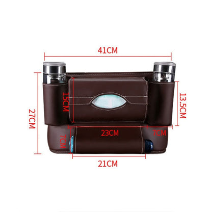 Car Front Seat Hanging Bag Paper Towel / Water Cup Storage Bag(Wine Red) by buy2fix