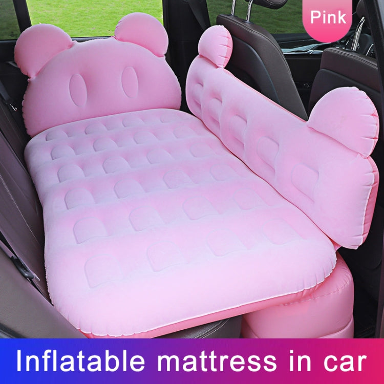 Universal Car Cartoon Travel Inflatable Mattress Air Bed Camping Back Seat Couch with Head Protector + Wide Side Baffle (Pink) -  by buy2fix | Online Shopping UK | buy2fix