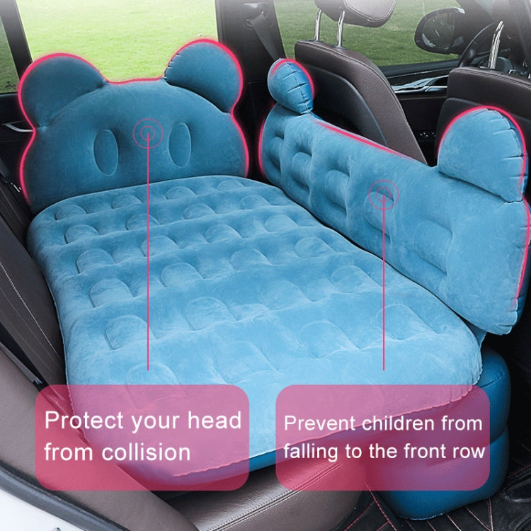 Universal Car Cartoon Travel Inflatable Mattress Air Bed Camping Back Seat Couch with Head Protector + Wide Side Baffle (Pink) -  by buy2fix | Online Shopping UK | buy2fix