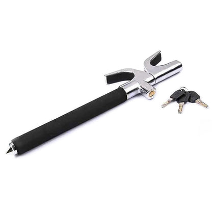 Car Adjustable Telescopic U Shape Steering Wheel Lock Anti-theft Cipher Lock with Safety Hammer by buy2fix
