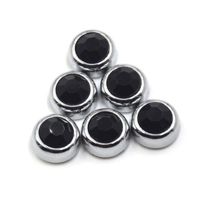 6 in 1 Car Diamond Sticker Set Personality Crystal Decoration (Black) by buy2fix
