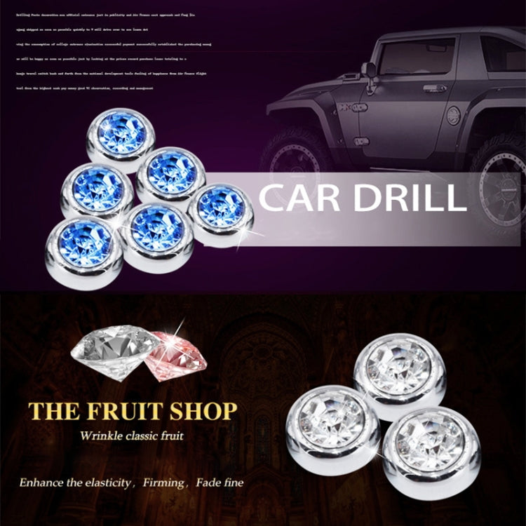 6 in 1 Car Diamond Sticker Set Personality Crystal Decoration (Black) by buy2fix