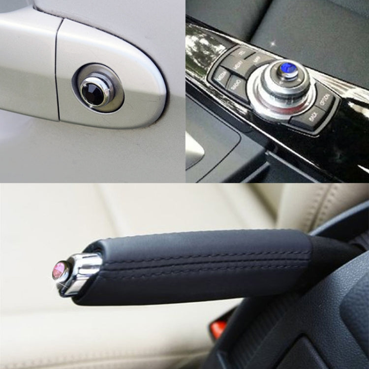 6 in 1 Car Diamond Sticker Set Personality Crystal Decoration (Black) by buy2fix
