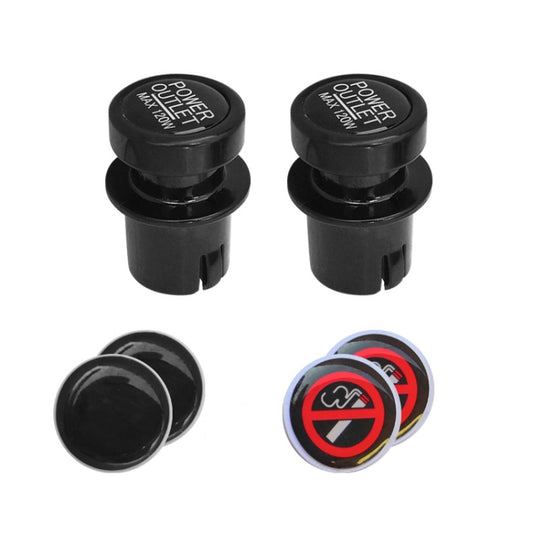 2 PCS / Set Car Cigarette Lighter Dust Cover Plug by buy2fix