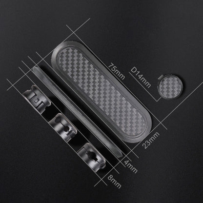 Car Carbon Fiber Magnetic Clamp Cable Storage Box Creative Desktop Hub Organizer by buy2fix