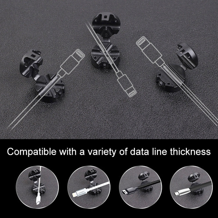 Car Carbon Fiber Magnetic Clamp Cable Storage Box Creative Desktop Hub Organizer by buy2fix