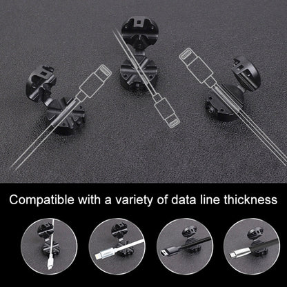 Car Carbon Fiber Magnetic Clamp Cable Storage Box Creative Desktop Hub Organizer by buy2fix