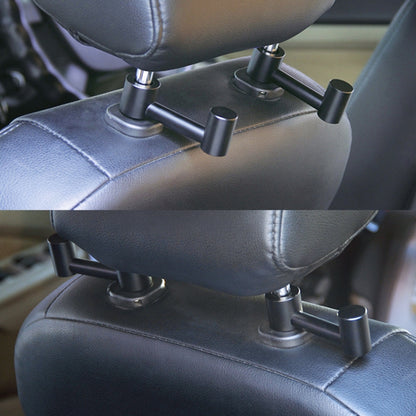 Car Hidden Creative Aluminum Alloy Seat Hook Organizer Storage Hanger (Black) by buy2fix