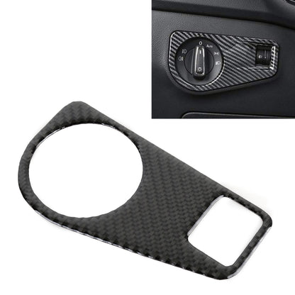 Car Carbon Fiber Headlight Switch Panel Decorative Sticker for Volkswagen Tiguan L 2019-2021, High Configuration by buy2fix