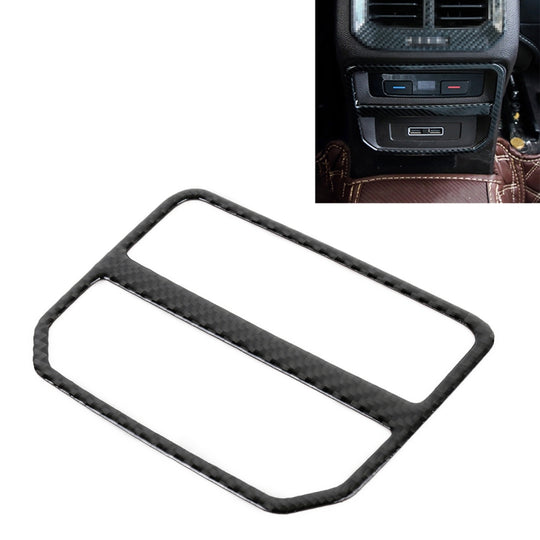 Car Carbon Fiber Rear Air Outlet Frame Decorative Sticker for Volkswagen Tiguan L 2019-2021