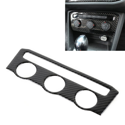 Car Carbon Fiber Air Conditioning Panel Decorative Sticker for Volkswagen Tiguan L 2019-2021, Low Configuration by buy2fix