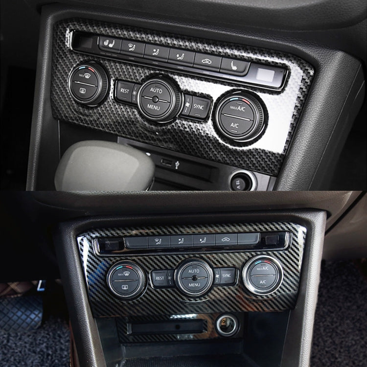Car Carbon Fiber Air Conditioning Panel Decorative Sticker for Volkswagen Tiguan L 2019-2021, High Configuration by buy2fix