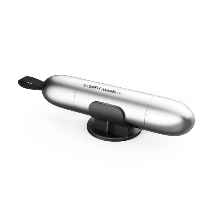 2 in 1 Car Multifunctional Safety Rescue Hammer Life Saving Escape Emergency Hammer Seat Belt Cutter Window Glass Breaker (Silver) by buy2fix