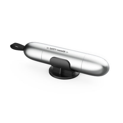 2 in 1 Car Multifunctional Safety Rescue Hammer Life Saving Escape Emergency Hammer Seat Belt Cutter Window Glass Breaker (Silver) by buy2fix