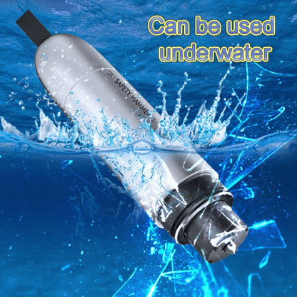 2 in 1 Car Multifunctional Safety Rescue Hammer Life Saving Escape Emergency Hammer Seat Belt Cutter Window Glass Breaker (Silver) by buy2fix