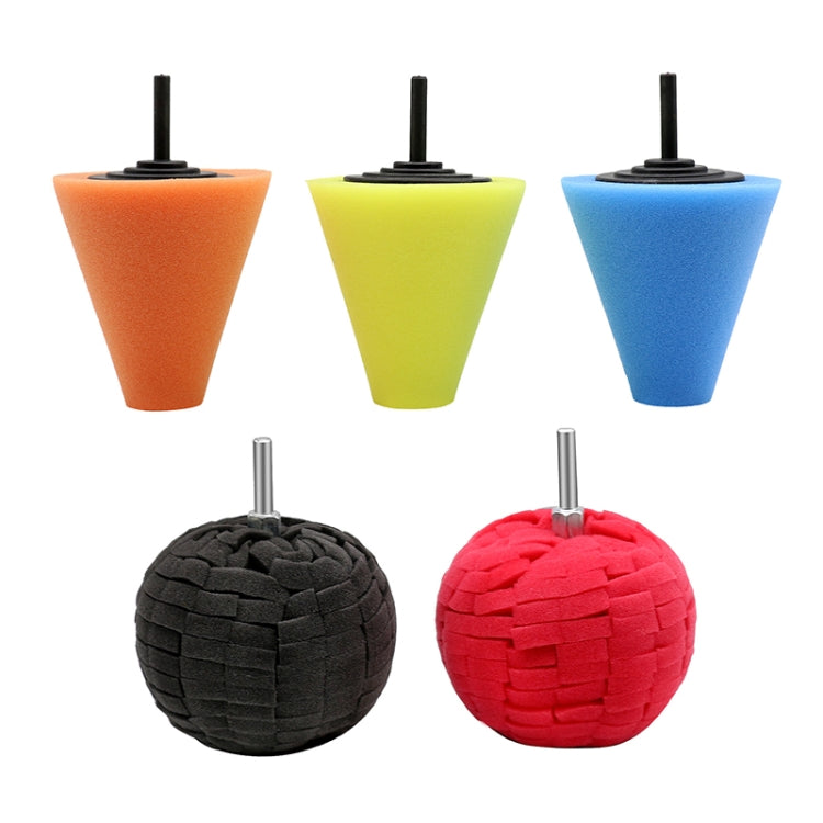 5 in 1 3 inch Car Polishing Disc Set Wheel Rim Polishing Waxing Sponge by buy2fix