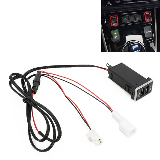 Car QC3.0 Fast Charge USB Interface Modification Charger for Toyota, Cigarette Lighter to Take Power (Red Light) - In Car by buy2fix | Online Shopping UK | buy2fix
