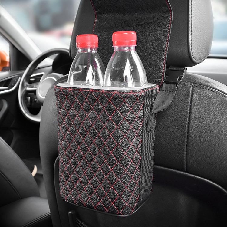 Car Back Seat Hook Garbage Can Car Storage Box (Black) by buy2fix