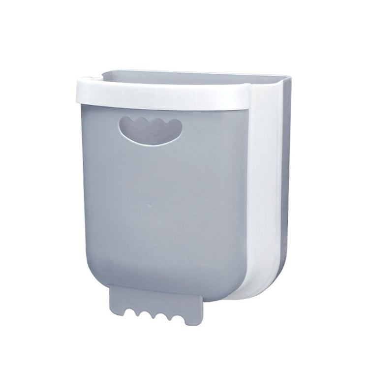 Car Folding Trash Can Household Kitchen Wall-mounted Ashbin(Grey) by buy2fix