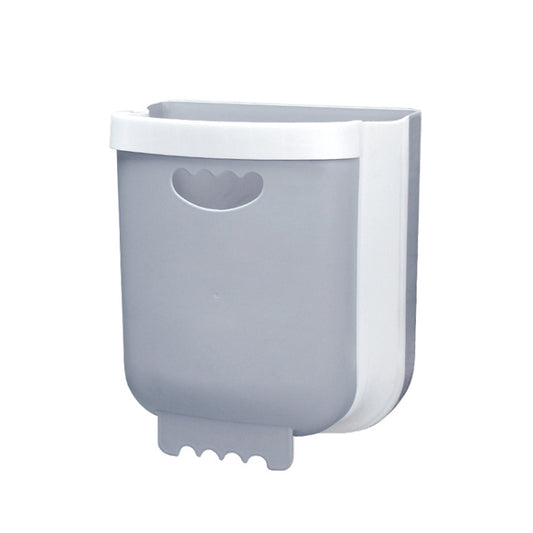 Car Folding Trash Can Household Kitchen Wall-mounted Ashbin(Grey) by buy2fix