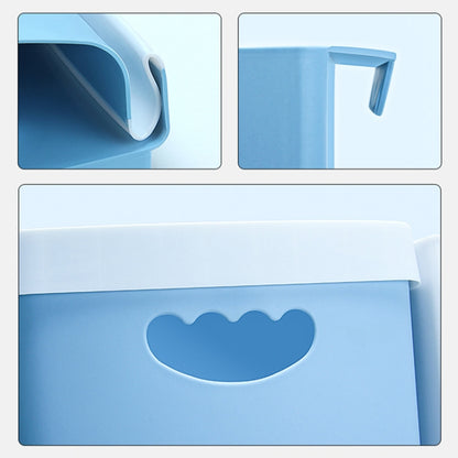 Car Folding Trash Can Household Kitchen Wall-mounted Ashbin(Blue) by buy2fix