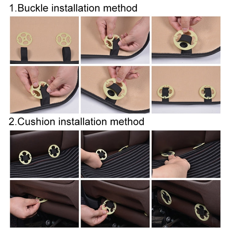 3 in 1 Car Seat Cushion Free Binding All Inclusive Seat Mat Set (Black) by buy2fix