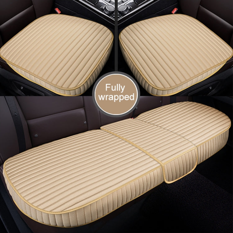 3 in 1 Car Seat Cushion Free Binding All Inclusive Seat Mat Set (Beige) by buy2fix