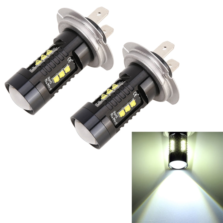 2 PCS H7 DC12V 4.3W 6000K 500LM Car Fog Lights with 12LEDs SMD-2525 - In Car by buy2fix | Online Shopping UK | buy2fix