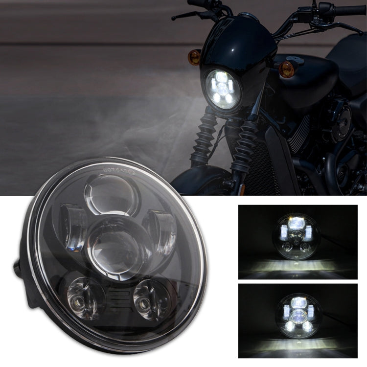 EagleVision DC9-30V 35W 6000K 4000LM 5.75 inch Round Motorcycle 6LEDs Headlight for Harley-Davidson by buy2fix