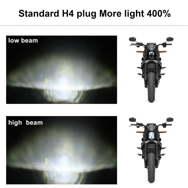 EagleVision DC9-30V 35W 6000K 4000LM 5.75 inch Round Motorcycle 6LEDs Headlight for Harley-Davidson by buy2fix