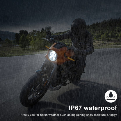 EagleVision DC9-30V 35W 6000K 4000LM 5.75 inch Round Motorcycle 6LEDs Headlight for Harley-Davidson by buy2fix