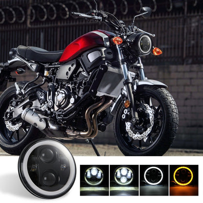 EagleVision DC9-30V 35W 6000K 4000LM 5.75 inch Round Motorcycle LED Headlight with Angel Eye for Harley-Davidson by buy2fix