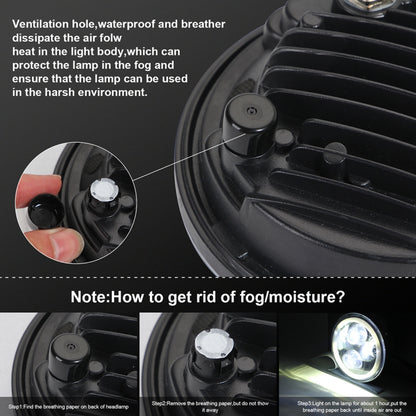 EagleVision DC9-30V 35W 6000K 4000LM 5.75 inch Round Motorcycle LED Headlight with Angel Eye for Harley-Davidson by buy2fix