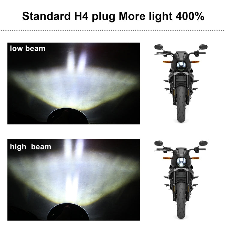 EagleVision DC9-30V 35W 6000K 4000LM 5.75 inch Round Motorcycle LED Headlight with Angel Eye for Harley-Davidson by buy2fix