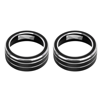 2 PCS Car Aluminum Alloy Air Conditioner Knob Case for Toyota RAV4 / Wildlander (Black) by buy2fix