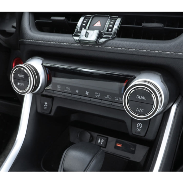2 PCS Car Aluminum Alloy Air Conditioner Knob Case for Toyota RAV4 / Wildlander (Black) by buy2fix